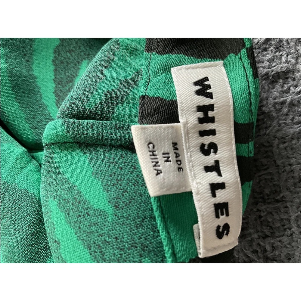 WHISTLES Animal Zebra Striped Print A Line Midi Buttoned Skirt UK 10 - Picture 8 of 10